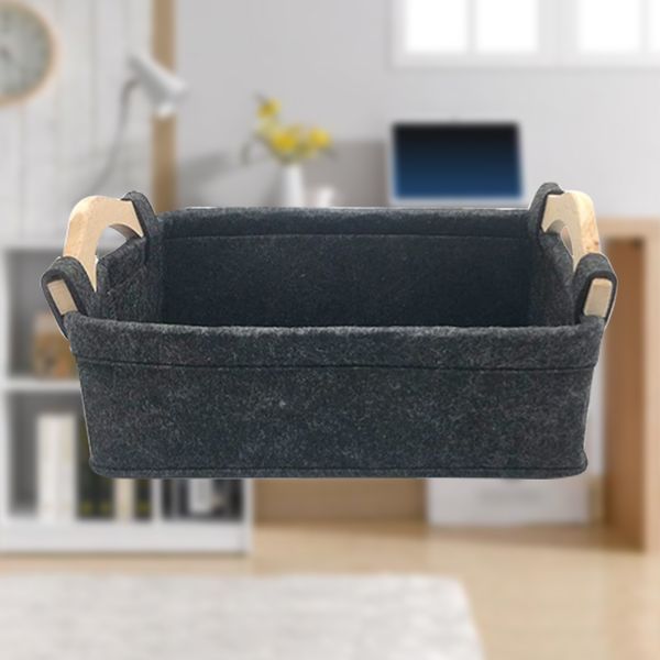 

felt cloth sundries organizer with handles multipurpose storage basket simple