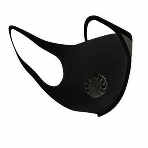 

маски для лица черного washable с вентилем рм2,5 противоаллергической маской mouth anti-dust анти загрязнение губка маски дыхания защитной м