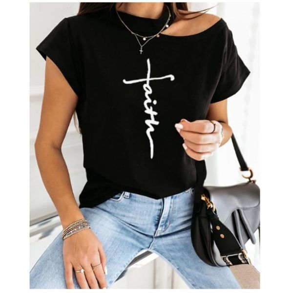 

дизайнер женщины tshirts pullove letters тонкая короткий рукав повседневной мода crew neck сексуальной женщина тройники, White
