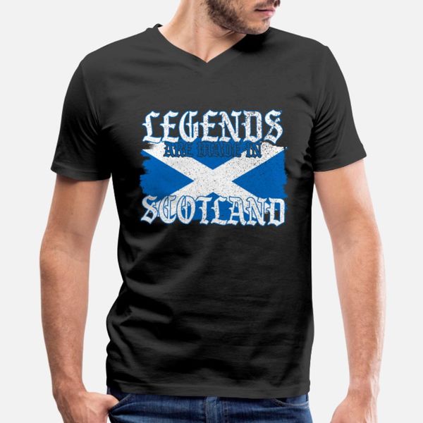 

legends are born in scotland gift t shirt men printed 100% cotton plus size 3xl clothes loose breathable spring standard shirt