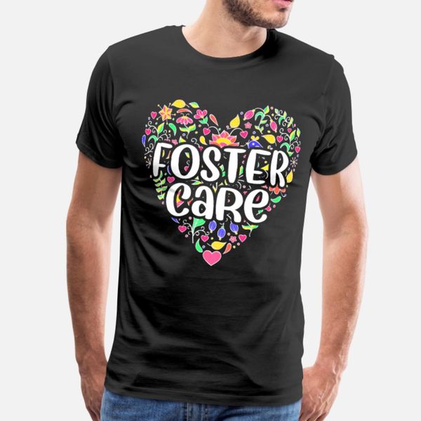 

heart floral wreath funny fostering t shirt men printing short sleeve s-xxxl original anti-wrinkle authentic summer leisure shirt