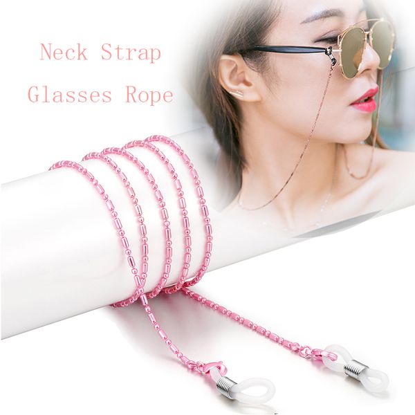 

1pc fashion reading glasses chain for women metal sunglasses cords casual pearl beaded eyeglass chain for glasses women, Silver