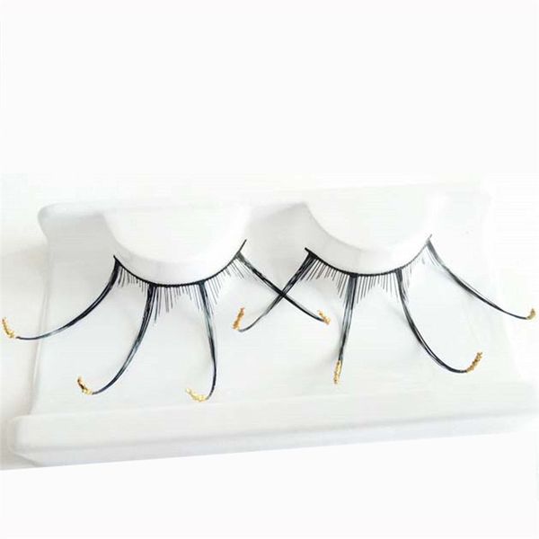

false eyelashes a pair women 's halloween party makeup art black wave 30p1213