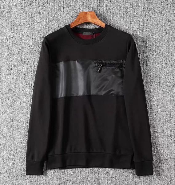 

20ss new long sleeve italy pocket hoodies sweatshirts fashion mens t shirts women clothes casual cotton tee 0518, Black;brown