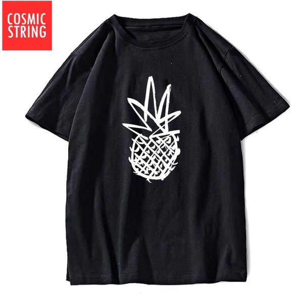 

cosmic string 100% cotton summer pineapple print men t shirt casual short sleeve men tshirt male o-neck t-shirt tee shirts
