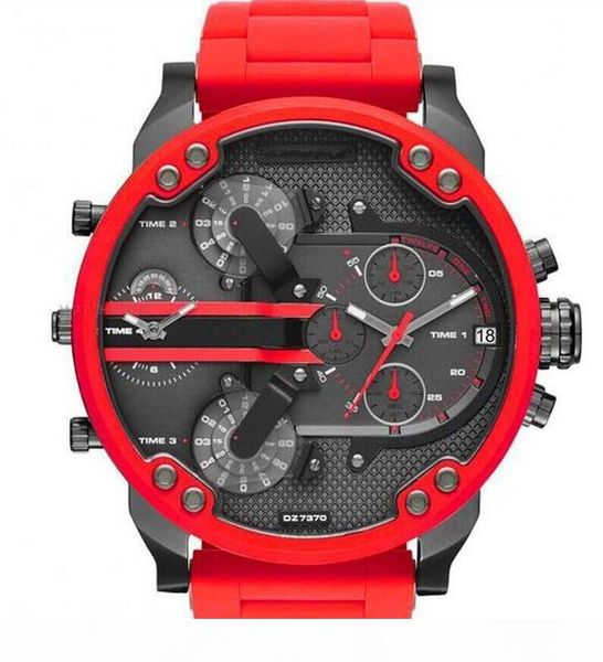 

fashion casual big dial watches men quartz analog military designer male watch men sports army wristwatches dz7370, Slivery;brown