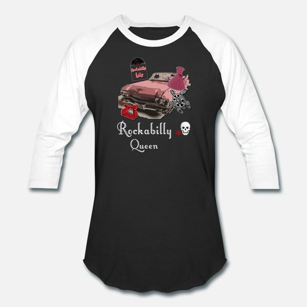 

rockabilly queen vintage 50s t shirt men interesting cotton round collar novelty interesting fashion spring autumn leisure shirt