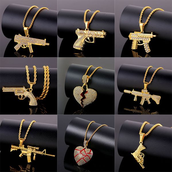 

european and american cool hip hop lovely exaggerated mens hip hop necklace foreign trade geometric hip hop pendant ornament, Silver