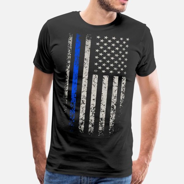

us flag blue line t shirt men knitted short sleeve s-xxxl clothing crazy basic spring standard shirt