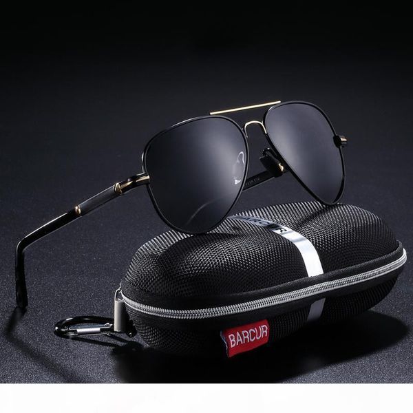 

barcur polarized mens sunglasses pilot sun glasses for men accessories driving fishing hiking eyewear oculos gafas de sol, White;black