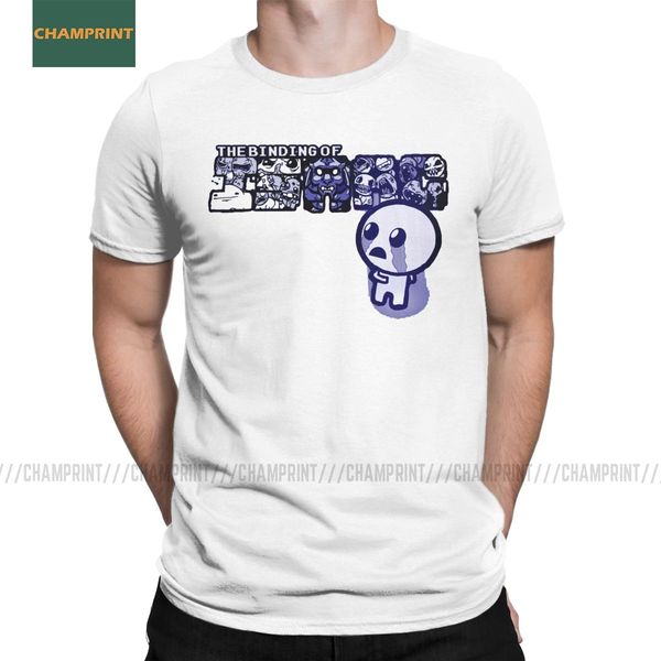 

isaac binding of isaac t shirts for men cotton t-shirts afterbirth rebirth game lamb azazel demon tee short sleeve plus size