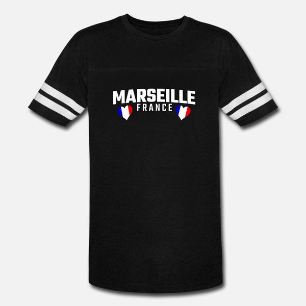 

marseille france t shirt men design 100% cotton round collar trend interesting new style spring autumn normal shirt