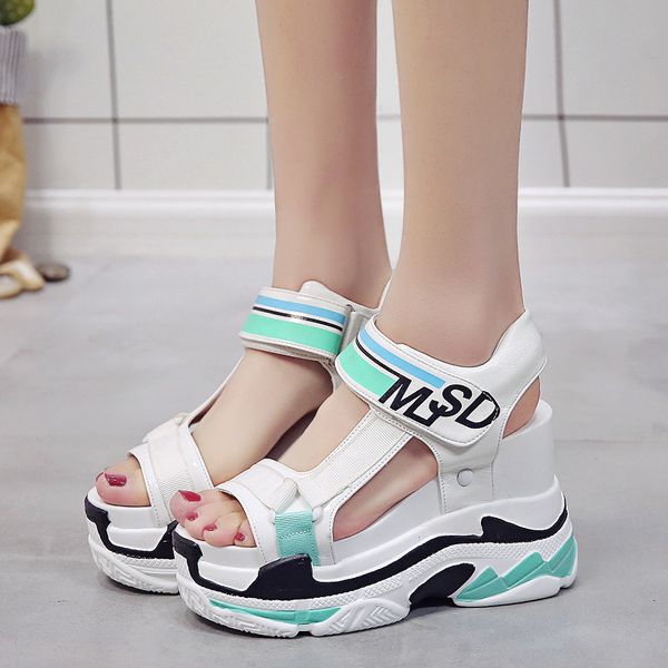 

cinessd pu gladiator sandals female platform shoes woman sandale femme high heels summer sandals women wedges shoes for women 39, Black