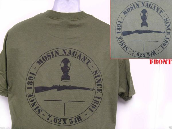 

mosin nagant t-shirt/ new/ military/ 7.62 x 54r front back 2019 summer brand casual o-neck male & tees printing on t shirts