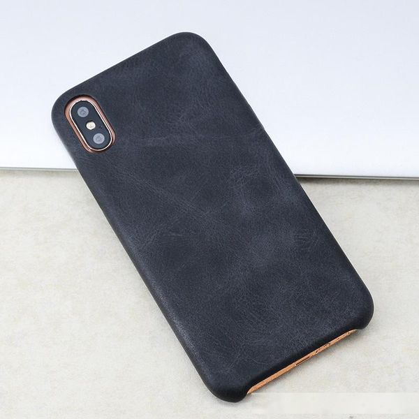 

retro leather pattern stitching phone case for iphone xs max xr x 8 7 6 plus soft tpu back cover shell