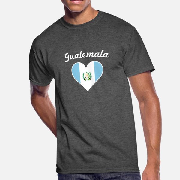 

guatemala flag heart t shirt men crazy cotton o neck original crazy building summer style pictures