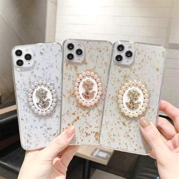 Роскошные 3D Bling блеск блестки телефона чехол для iPhone 11ProMAX SE XS MAX XR X 7 8 Plus Goddess Аватар Pearl Прозрачный Мягкая обложка