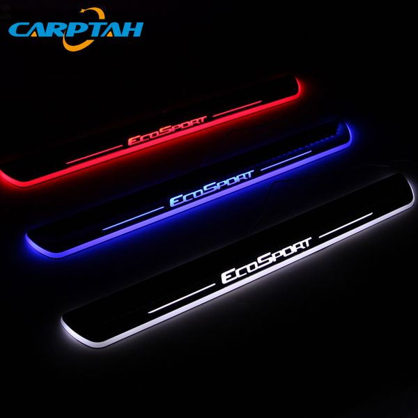

carptah moving light led car door sill scuff plate pathway dynamic streamer welcome lamp for ecosport 2013 2014 2020
