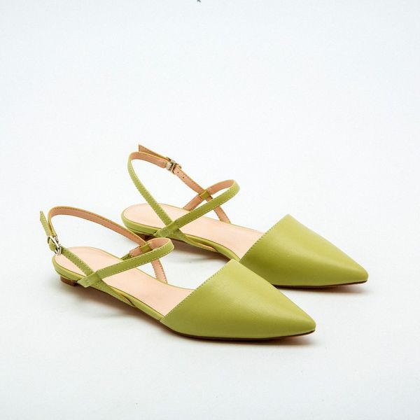 

2020 summer european and american fashion women's sandals low thick heel poied toe lady buckle strap slingbacks shoes, Black