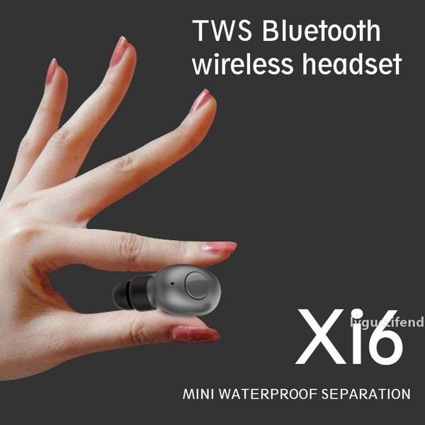 

xi6 mini tws wireless bluetooth 5.0 stereo headsets waterproof sport headphone in-ear twins earphones earbuds with charging socket