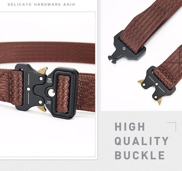 

dwts]belt male tactical military canvas belt outdoor tactical belt men's military nylon belts army ceinture06, Black;brown