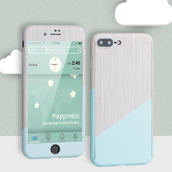 

cgjxs360 degree full body plastic protective marble stone back case with tempered glass for iphone x 8 7 6 6s 5 5s se plus