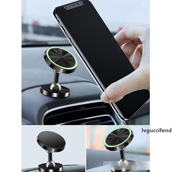 

aluminum alloy car air vent holders luminous strong magnetic holder car mount holder dashboard 360 degree rotatable stand magnet car bracket