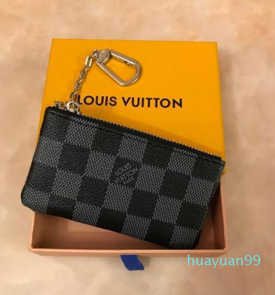 

new-luxury designer men women key pouch zip wallet coin leather wallets leather key wallet purse ing, Red;blue