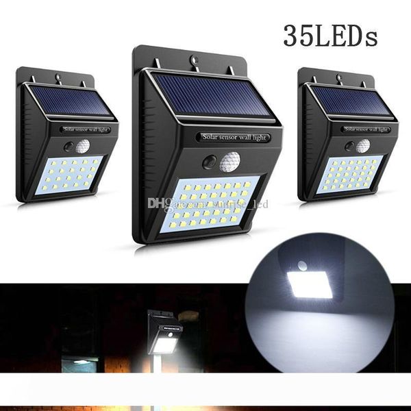

waterproof 35leds solar lamps panels power pir motion sensor led garden light outdoor wall lamp