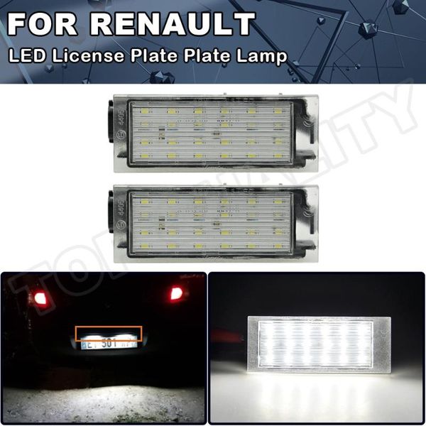 

2pcs canbus car led number license plate light no error for megane 2 3 clio 3 4 laguna 2 twingo master wind traffic