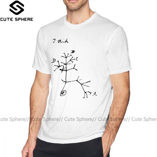 

atheist t shirt darwin i think tree black t-shirt awesome men tee shirt plus size cotton graphic basic short sleeve tshirt