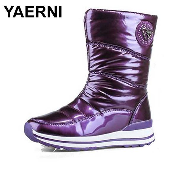 

yaerniwomen's boots 2020 new arrivals winter shoes thick skin waterproof anti-skid platform snow boots for women, Black