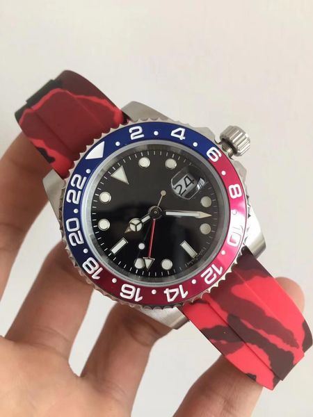 

2019 master carefully make 40mm automatic machinery stainless steel rubber belt 126710 men luminous waterproof luxury watch, Slivery;brown