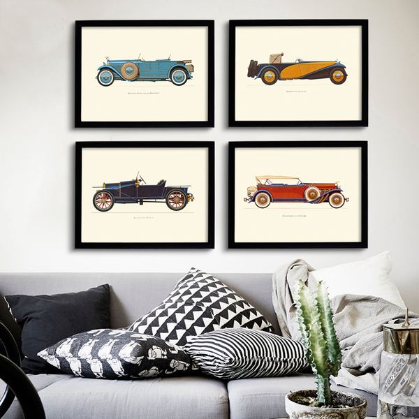 

paintings classic cars vintage canvas painting posters prints oil wall art pictures for living room decoration home decor unframed