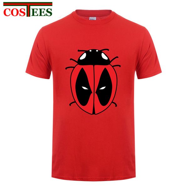 

funny red mask cimex bedbug t shirts men parody bug t-shirt male comic dead bedbug tshirt homme hipster pool tees camisetas