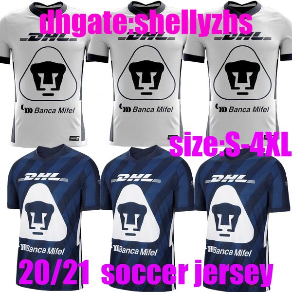 

large size:xxxl xxxxl mexican club jersey 20 21 unam soccer jersey home uniform 2020 2021 away football shirts camiseta de fútbol, Black;yellow