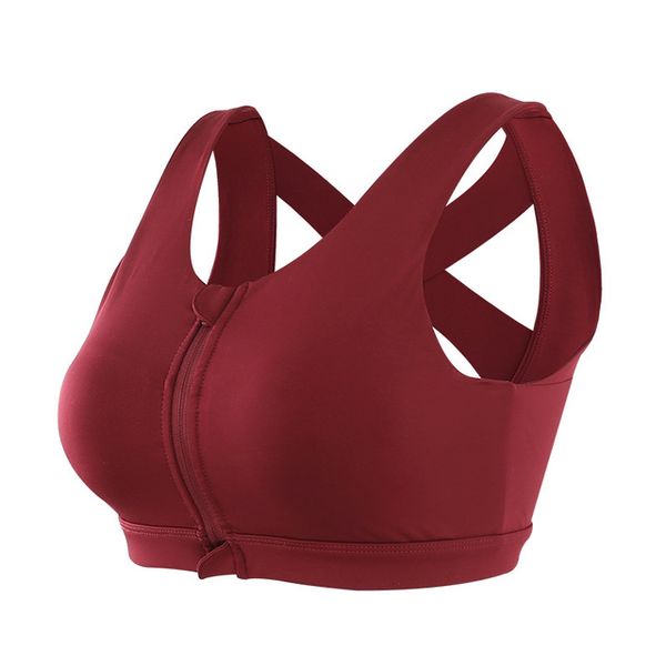 

nwt 2020 women's front zipper closure sports bra padded workout bras front closure sports bra high impact full support bras, White;black