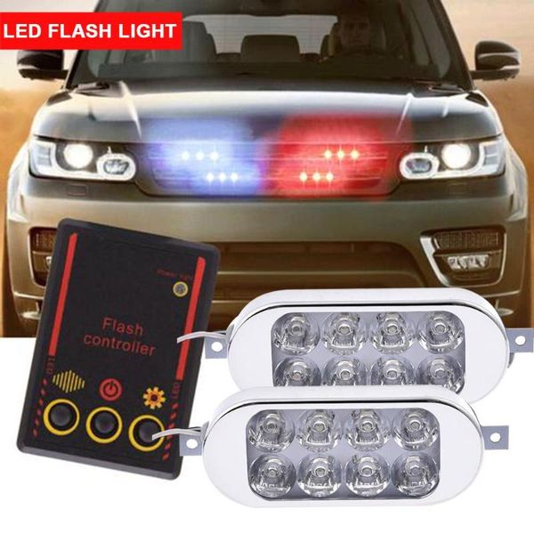 

strobe light car multi-mode flashing lamp 8 leds high power strobe flash cable controlled warning light car-styling