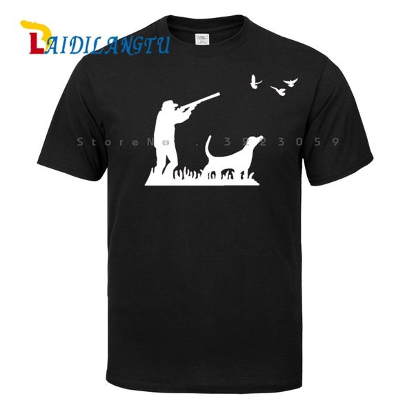 

смешные dove hunter с собакой новейший дизайн мода футболки лето мужчины / мальчиков мультфильм прохладный короткие рукава tee верхняя одежд