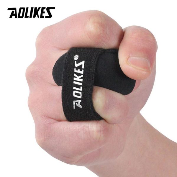 

aolikes 1pcs sports finger splint guard finger protector sleeve support basketball sports aid arthritis band wraps sleeve, Black;red