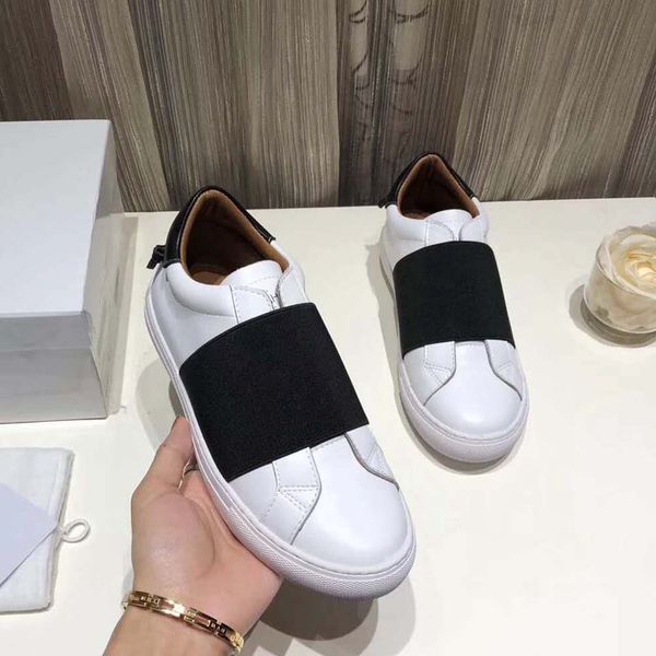 

fashion real leather handmade multicolor gradient technical fabric sneakers man women famous shoes 04 j24, Black