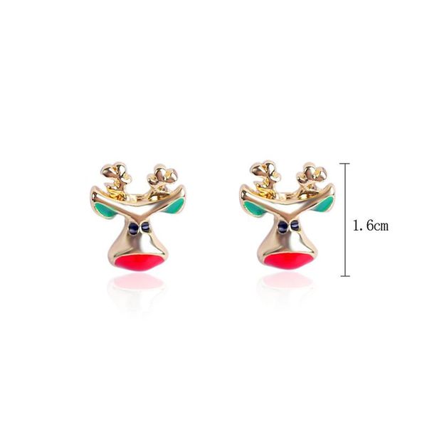 

веселого алмазного декор красочного рождество ноэля navedad подружки рождества женщины 2pcs уха подарок xmas кольцо шпилька дерево новый год