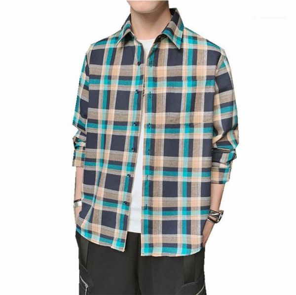 

lapel neck males designer spring street style shirt mens plaid printed shirt spring long sleeve, White;black