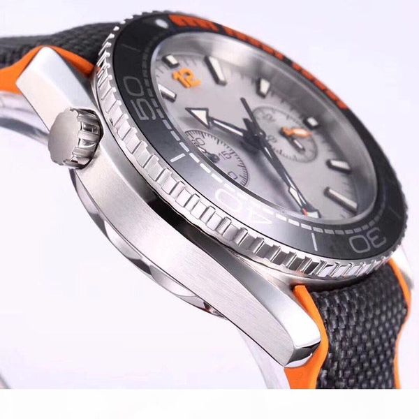 

luminous mens watches chronograph vk japan quartz movement james bond 007 luxury watch sport montre de luxe, Slivery;brown