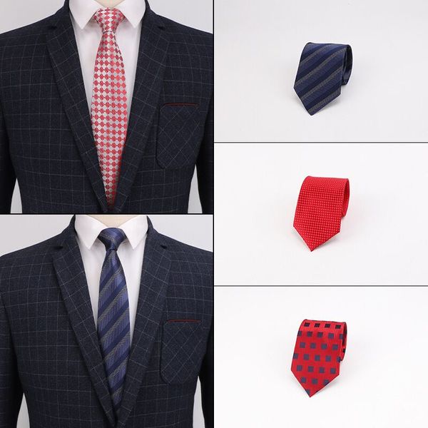

shennaiwei 8cm men tie gifts for men neckties gravatas para homens, Black;gray