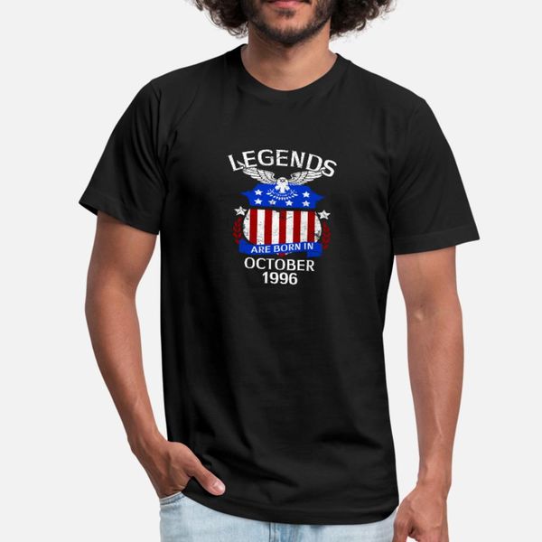 

legends are born in october 1996 t shirt men design 100% cotton euro size s-3xl fit gift funny casual summer style original shirt