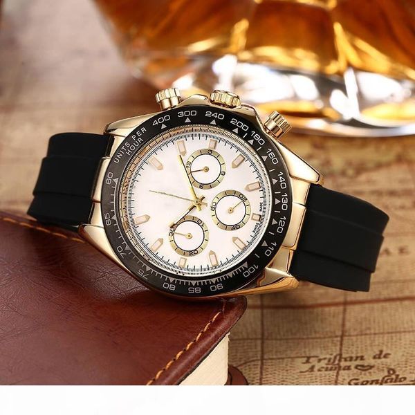

rubber strap mens watches luxury watch daitonna quartz movement fashion designer wristwatch sports watch orologio di luss, Slivery;brown