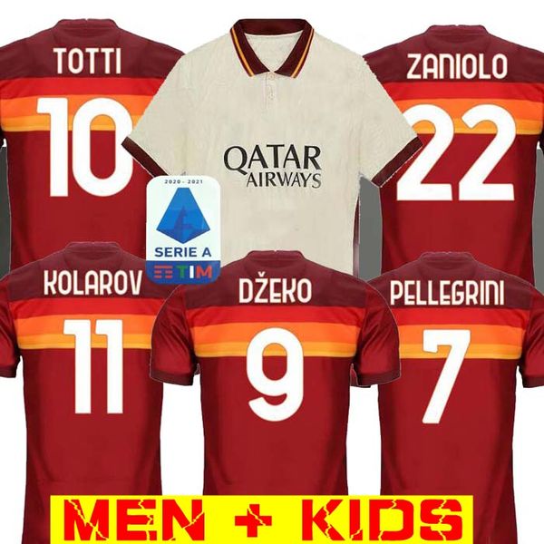 

20-21 трикотажных изделий футбола as de rossi roma джеко zaniolo рим totti перотти~d колары 20 21 футбола рубашка 2020 21 мужчина + детская, Black;yellow