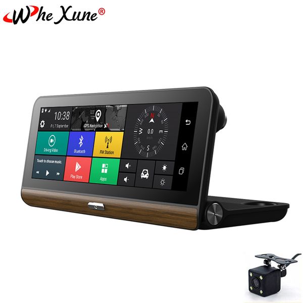 

whexune новый 7,84 «» 4g adas автомобильный видеорегистратор тире cam fhd 1080p камера заднего вида с двумя объективами записи gps мониторин