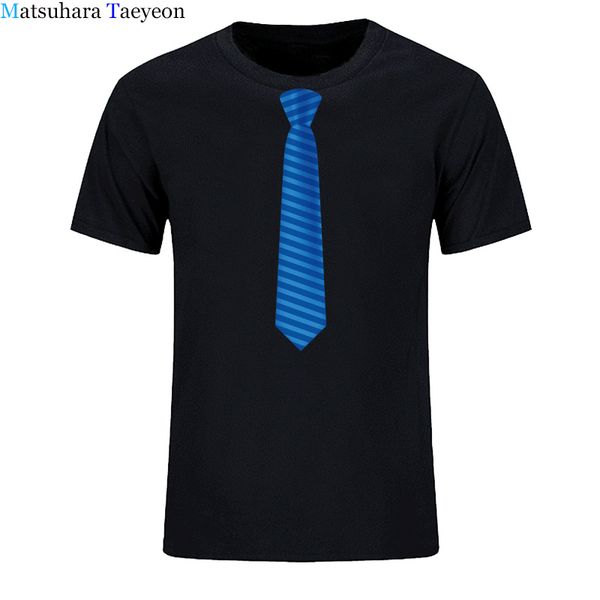 

blue tie men tshirt brand short sleeve round collar printing fashion casual men's t-shirt wear tees clothing